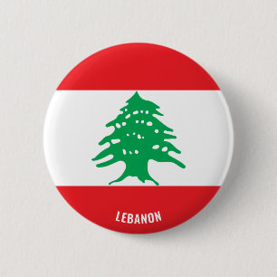 Lebanon Flag Charming Patriotic 6 Cm Round Badge