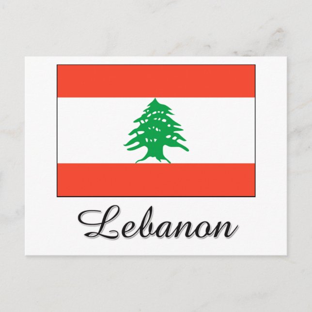Lebanon Flag Design Postcard (Front)