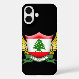 Lebanon Flag Emblem iPhone 16 Case