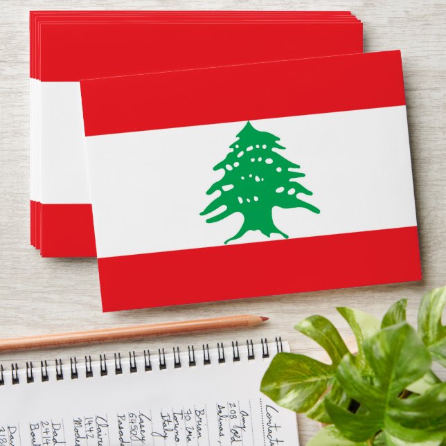 Lebanon flag envelope (Stacked)