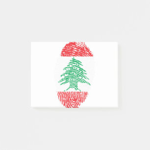 Lebanon Flag Fingerprint Country Pride Post-it Notes