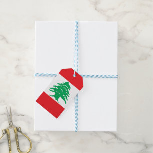 Lebanon flag gift tags