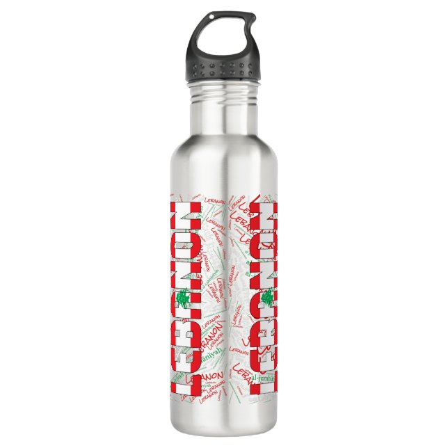 Lebanon Flag Gorgeous Patriotic 710 Ml Water Bottle (Front)