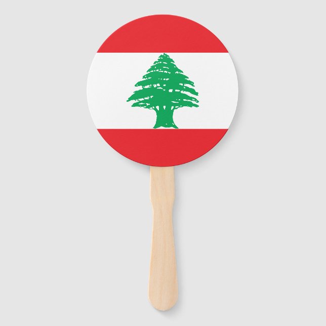 Lebanon Flag Hand Fan (Front)