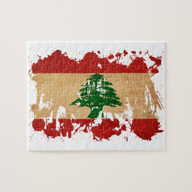 Lebanon Flag Jigsaw Puzzle (Horizontal)