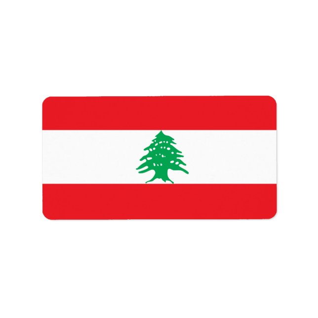Lebanon flag label (Front)