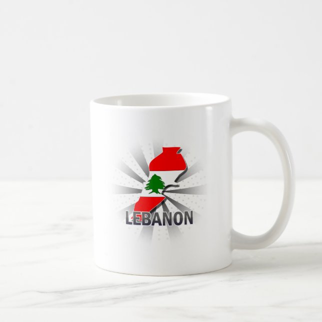 Lebanon Flag Map 2.0 Coffee Mug (Right)