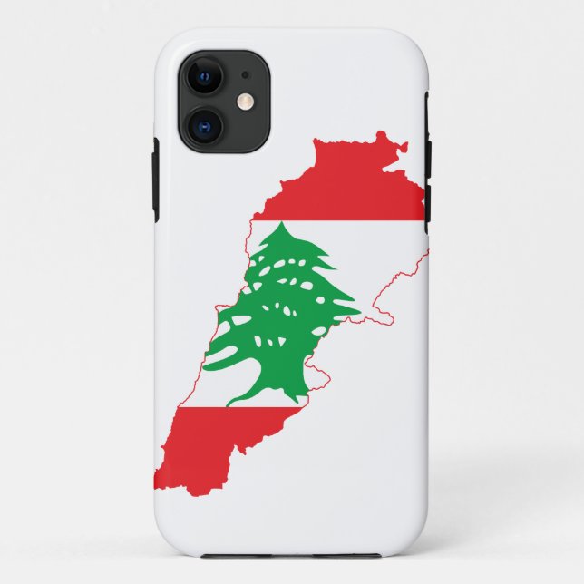 Lebanon Flag Map Case-Mate iPhone Case (Back)
