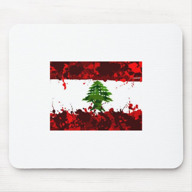Lebanon Flag Mouse Pad (Front)