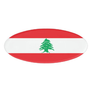 Lebanon flag name tag