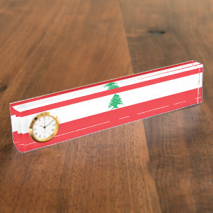 Lebanon flag nameplate