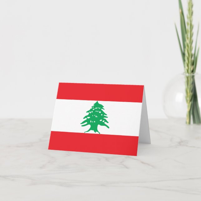 Lebanon flag note card (Front)