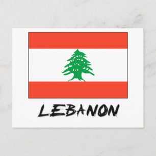 Lebanon Flag Postcard