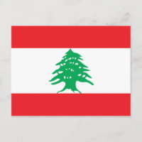 Lebanon Flag Postcard
