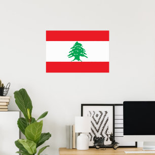 Lebanon flag poster
