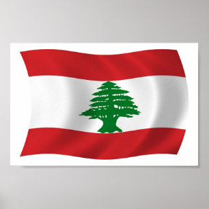 Lebanon Flag Poster Print