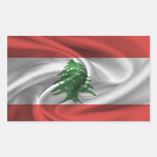 Lebanon Flag Rectangular Sticker (Front)