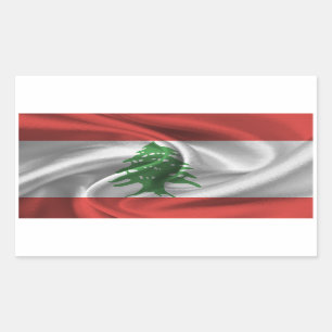 Lebanon Flag Rectangular Sticker