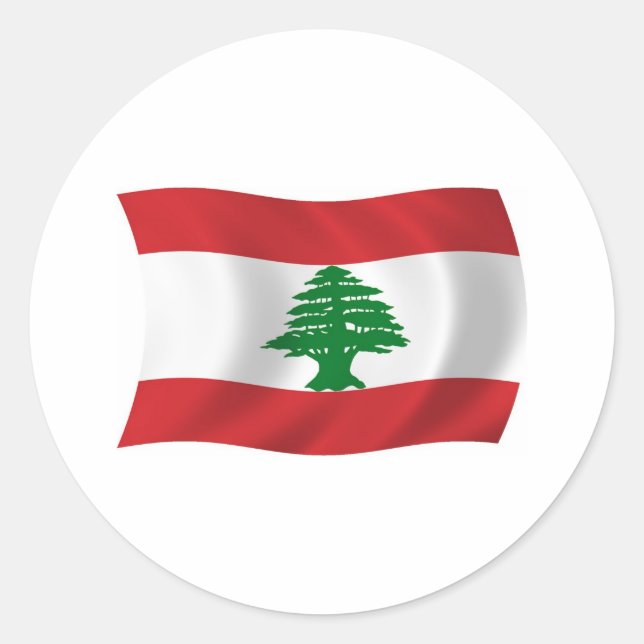 Lebanon Flag Sticker (Front)