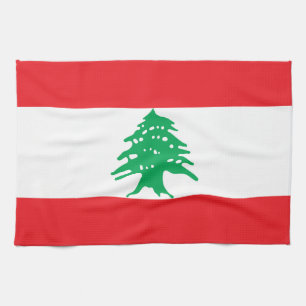 Lebanon flag tea towel