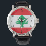 Lebanon Flag Watch<br><div class="desc">Patriotic flag of Lebanon.</div>