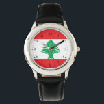 Lebanon Flag Watch<br><div class="desc">Patriotic flag of Lebanon.</div>