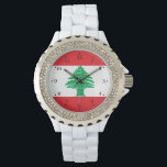 Lebanon Flag Watch<br><div class="desc">Patriotic flag of Lebanon.</div>