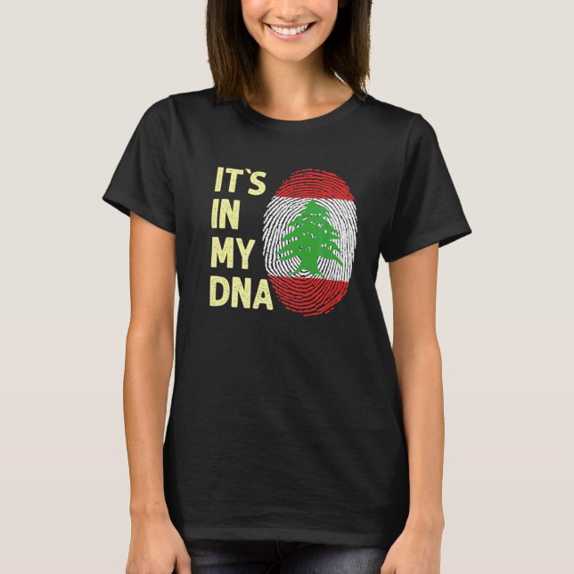 Lebanon In My Dna Lebanese Flag Team Lebanon T-Shirt (Front)