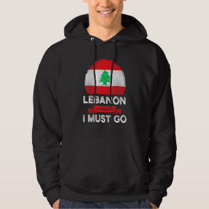 Lebanon Is Calling I Must Go Lebanese Heritage Roo Hoodie