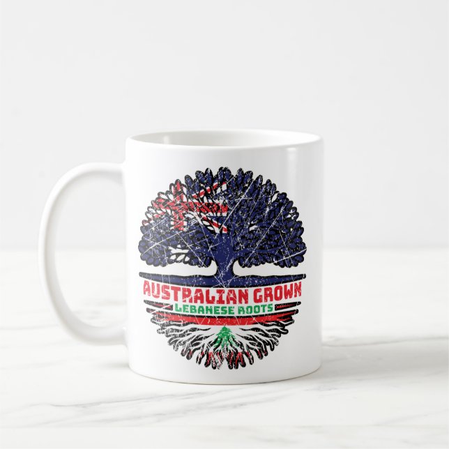 Lebanon Lebanese Australian Australia Tree Roots Coffee Mug (Left)