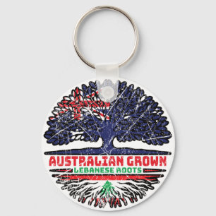Lebanon Lebanese Australian Australia Tree Roots Key Ring