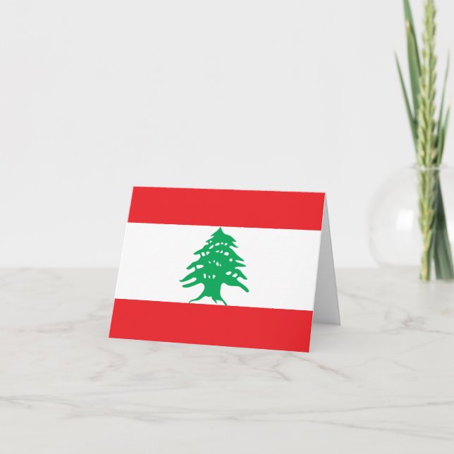 Lebanon (Lebanese) Flag Card (Front)