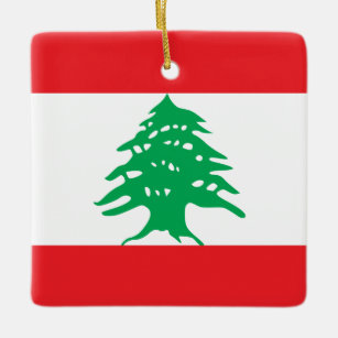Lebanon (Lebanese) Flag  Ceramic Ornament