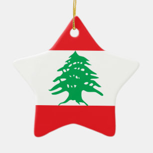 Lebanon – Lebanese Flag Ceramic Ornament