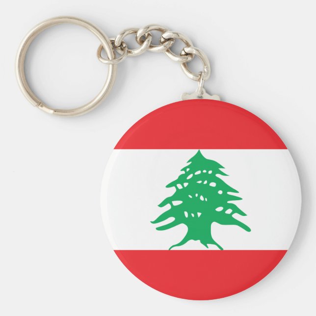 Lebanon (Lebanese) Flag Key Ring (Front)