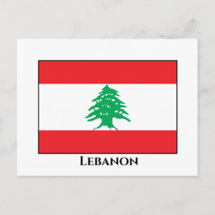 Lebanon (Lebanese) Flag Postcard