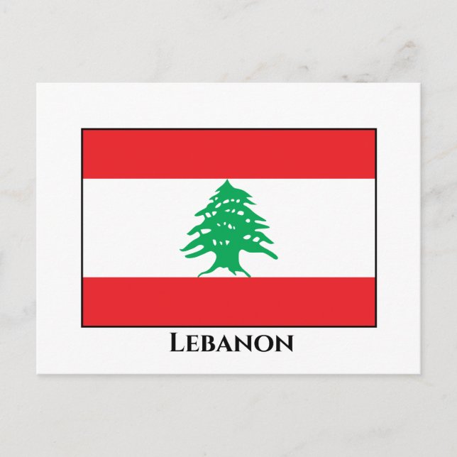Lebanon (Lebanese) Flag Postcard (Front)