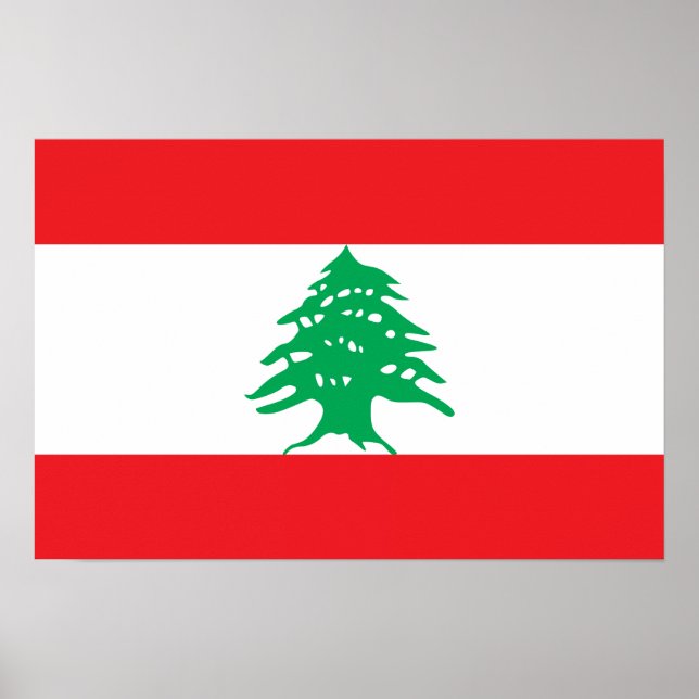 Lebanon – Lebanese Flag Poster (Front)