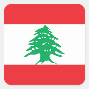 Lebanon/Lebanese Flag Square Sticker