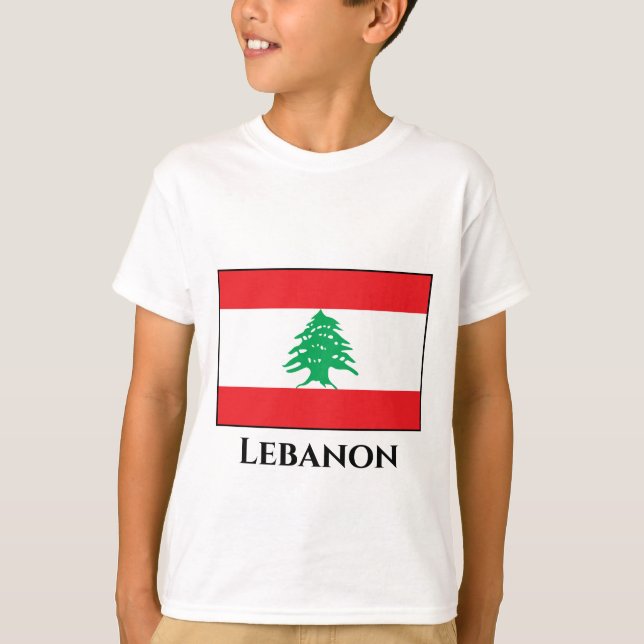 Lebanon (Lebanese) Flag T-Shirt (Front)