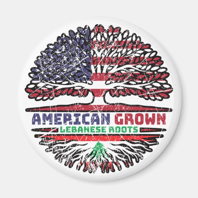 Lebanon Lebanese US American USA United States Magnet (Front)