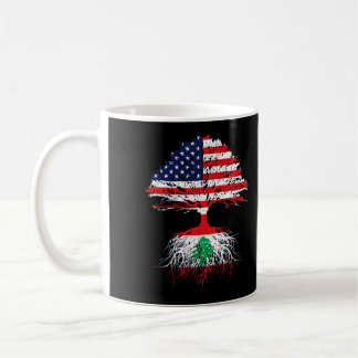 Lebanon Lebanese Us Flag Roots Immigrant Naturaliz Coffee Mug