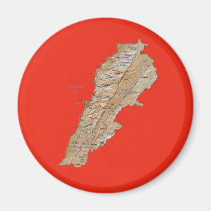 Lebanon Map Magnet