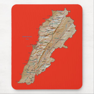 Lebanon Map Mousepad