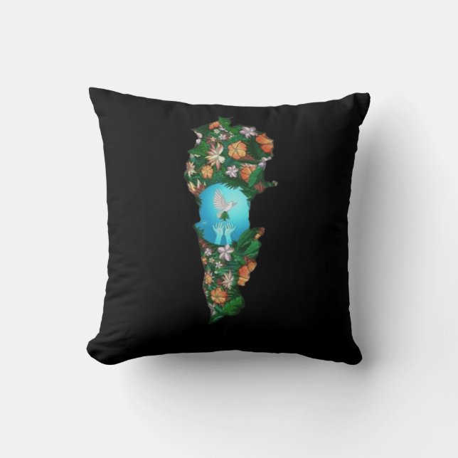 Lebanon Map Peace Design Cushion (Front)