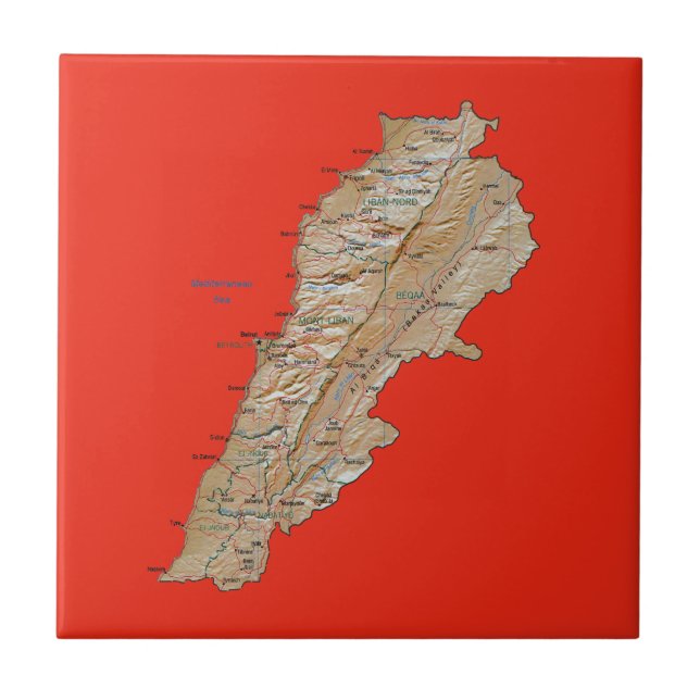 Lebanon Map Tile (Front)