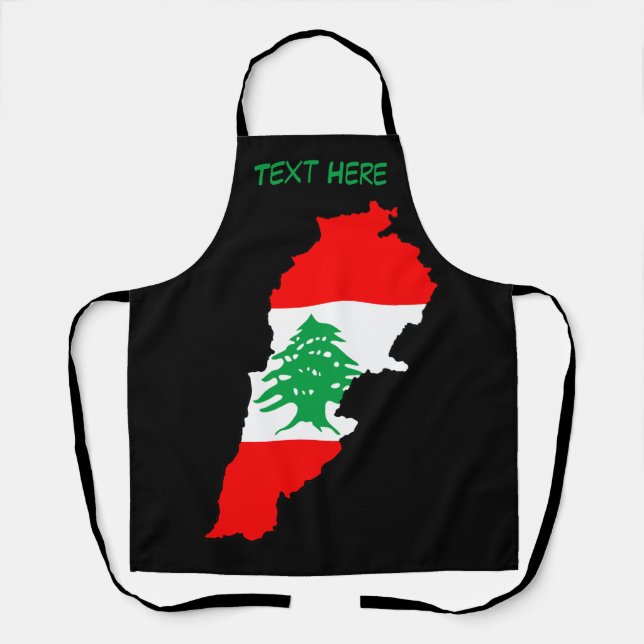 Lebanon Map with Flag Apron (Front)