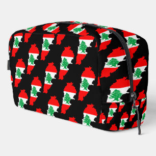 Lebanon Map with Flag Dopp Kit