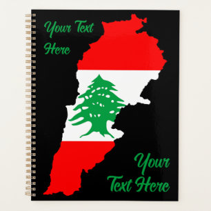 Lebanon Map with Flag Planner