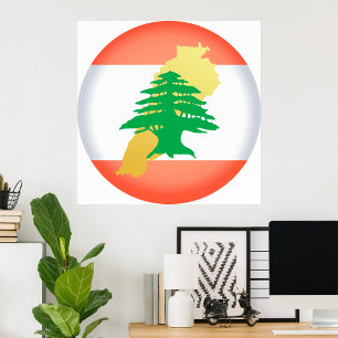 Lebanon National Colours Poster